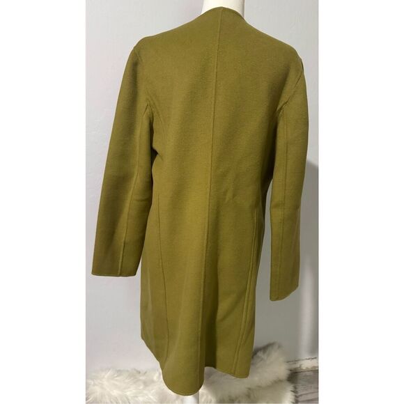 Sutton studio green long coat button front wool cashmere blend 14 - Picture 3 of 6